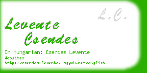 levente csendes business card